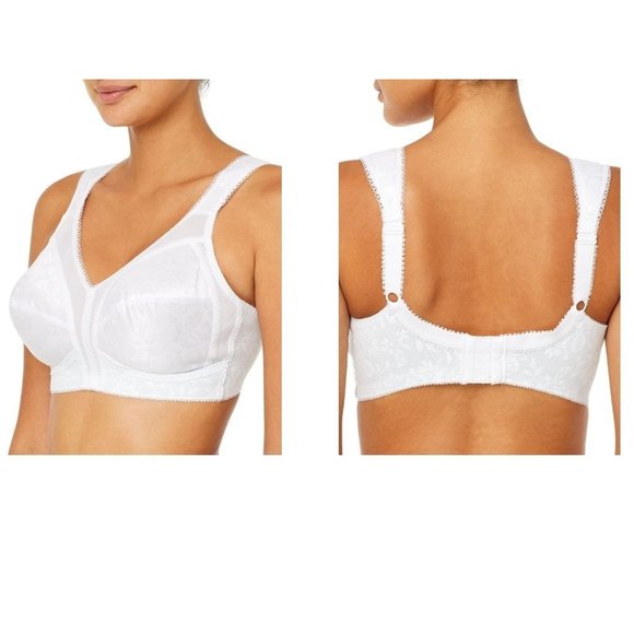 New Playtex 18 Hour Original Comfort Strap Wirefree Bra Sz 36C Floral La… - Picture 3 of 12